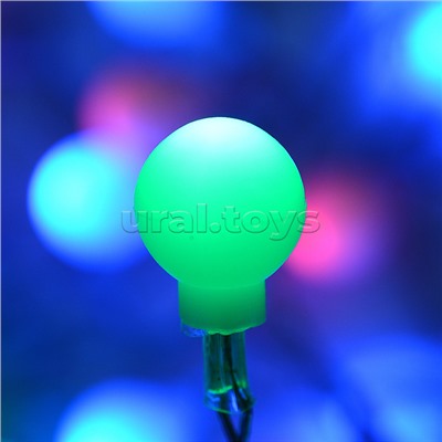 Электрогирлянда "Шарики матовые" 2,2м., 20 ламп, цветная