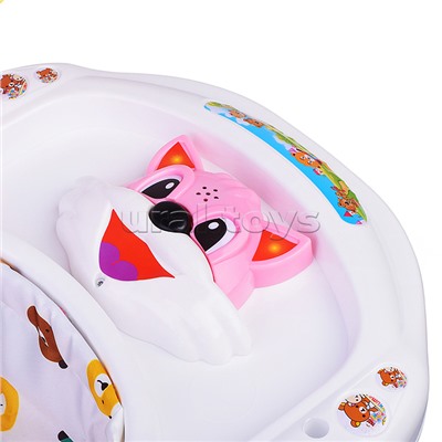 Ходунки "Цветочки" (цвет белый/розовый)