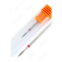 Nail Art Фреза алмазная пуля 6, красный KRISTALLER, 1107839