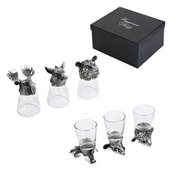 Подарочный набор рюмок-перевёртышей «Настоящему мужчине», на 3 персоны, рюмка 50 мл, нож