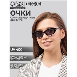Очки солнцезащитные женские OneSun, uv 400, дужка 14 см, ширина 15 см, линза 4.2×6.5 см, черные