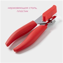 Нож консервный Доляна «Волна», 20 см, красный