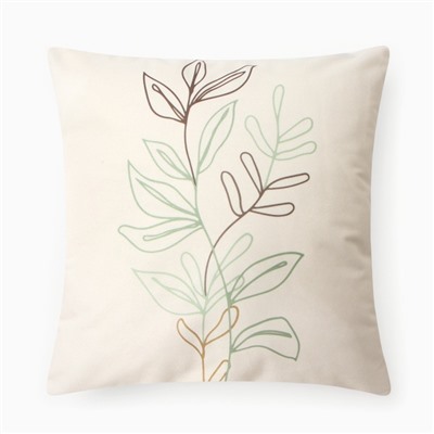 Чехол на подушку 3 шт. «Этель. Цветы», 40×40 см, велюр