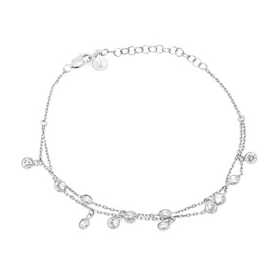 Браслет из серебра куб.циркон., ТФБ-9057