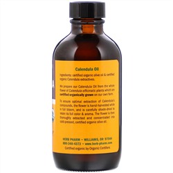 Herb Pharm, Органическое масло календулы, 4 жидких унции (120 мл)