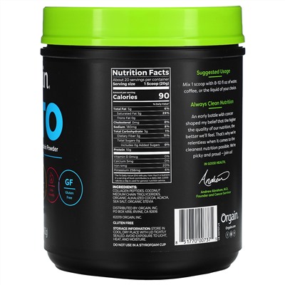 Orgain, Keto, Ketogenic Collagen Protein Powder with MCT Oil, Chocolate, 0.88 lb (400 g)
