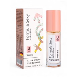 Туалетная вода женская с феромонами Formula Sexy collection Vanilla U109, 30 мл
