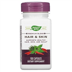 Nature's Way, средство для здоровья кожи и волос, 100 капсул