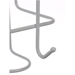 Подставка для зонтов настенная, с крючками, металл, 7×12×26 см, белая