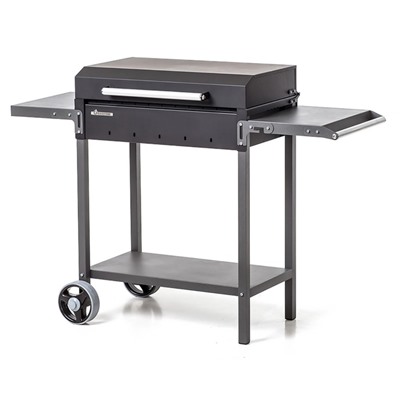 УЦЕНКА Мангал «MAH 203», 128.5×52×90.1 см, 2 мм, колеса, боковые полки, крышка