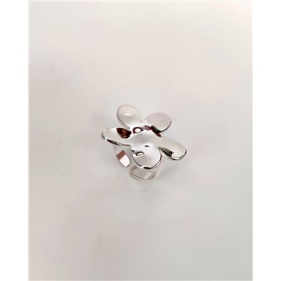 Кольцо с белым серебрением