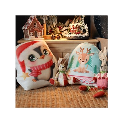 Подушка декоративная новогодняя «Этель. Олененок» 30×30 см