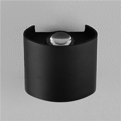 Светильник фасадный «Полусфера», FSD-007, 2Вт, 3000К, 1 луч, IP65, 220В, металл, черный