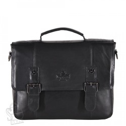 Портфель мужской кожаный 02211Z black Zinimsk