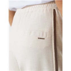 Прямые брюки с лампасами из эластичного футера двухнитки без начеса