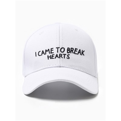 Кепка женская с вышивкой MIST Hearts, белая, размер 56-58