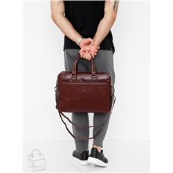 Портфель мужской кожаный 68001 brown Fuzhiniao в Новосибирске