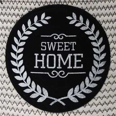 Корзина для хранения LaDо́m Sweet home, ручное плетение, 31×31×24 см, белая