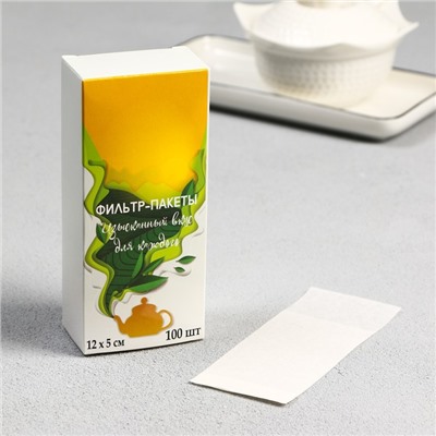 Набор фильтр-пакетов для заваривания чая, для чайника, 100 шт., 5×12 см