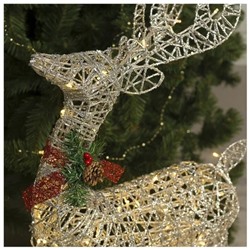 УЦЕНКА Фигура «Олень без саней», 70×26×48 см, 80 LED, 220 В, свечение тёплое белое