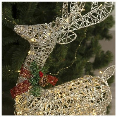 УЦЕНКА Фигура «Олень без саней», 70×26×48 см, 80 LED, 220 В, свечение тёплое белое