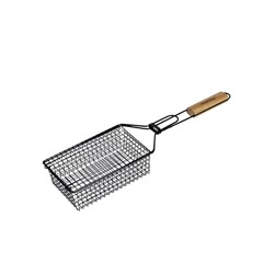 Корзина для барбекю maclay, 23×14 см, нержавеющая сталь, для мангала