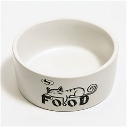 Миска керамическая Food=200 мл - 10×10×4.5 см, белая