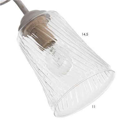 Люстра BayerLux «Глория», 3xE14, 40 Вт, белый с золотой патиной, 61.5×61.5×27 см