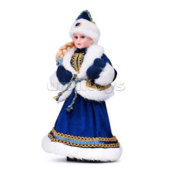 Сувенир "Внучка Деда Мороза" в богатой синей шубке, 30 см
