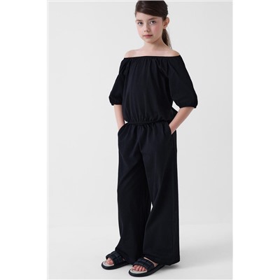 Комплект трикотажный для девочек: джемпер (футболка), брюки PLAYTODAY, 1240352