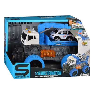 Машина "Эвакуатор" 1:16 (свет, звук) в коробке (цвет зеленый)