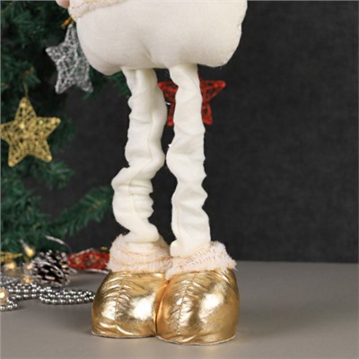 Новогоднее украшение Дед Мороз на телескопических ножках 40/70см / RE2022 /уп 36/