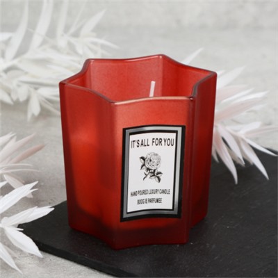 Свеча ароматическая в подсвечнике 7х7 см / B712 /уп 96/ (Белый)