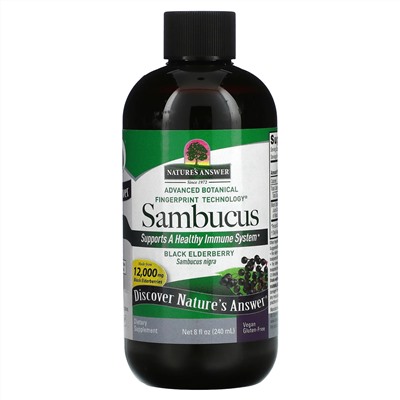Nature's Answer, Sambucus, оригинальный вкус, 12 000 мг, 240 мл