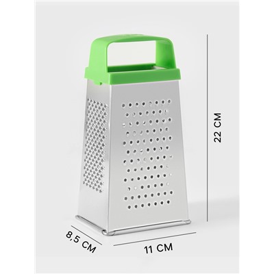 Тёрка КВАРЦ «Универсал», 4 грани, 11×8.5×22 см, металл, МИКС