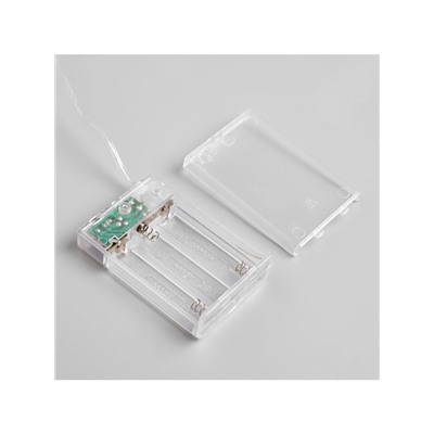 Гирлянда «Нить» 5 м роса, IP20, зелёная нить, 50 LED, 2 режима, батарейки AAх3 (нет в комплекте), свечение мульти