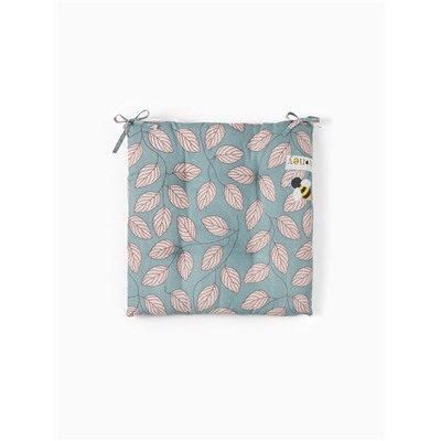 Подушка на стул «Этель. Листья», 40×40 см, зелёная