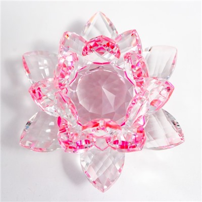 Фигурка стекло «Лотос радуга турмалин», d=8.5 см