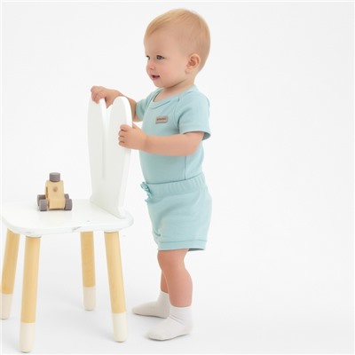 Костюм детский (боди, шорты) MINAKU, рост 62-68 см, ментол