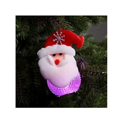 Ёлочная игрушка «Дед Мороз», 10 см, от батареек, свечение мульти (RGB)