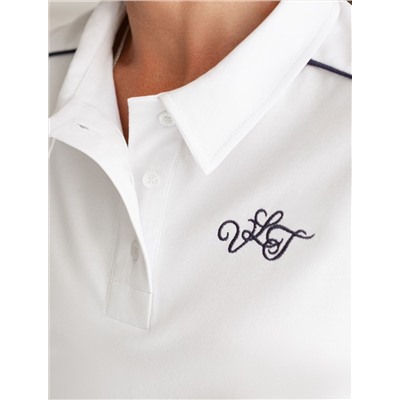 Футболка-поло из фактурного трикотажа