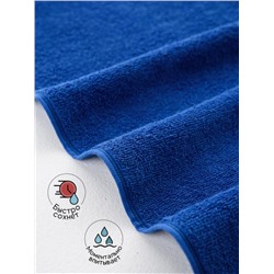 Полотенце махровое банное большое Софатекс 70 * 140 для ванной и бани bs (Синий)