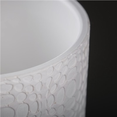 УЦЕНКА Горшок цветочный «Иллюзия» белый цилиндр №2, 2 л