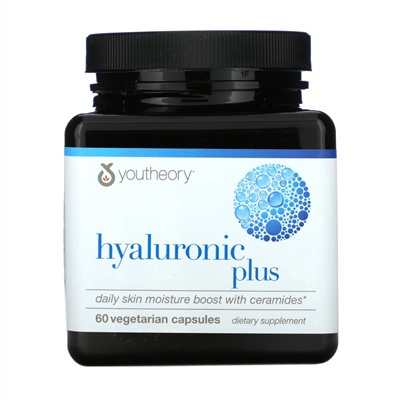 Youtheory, Hyaluronic Plus, 60 вегетарианских капсул