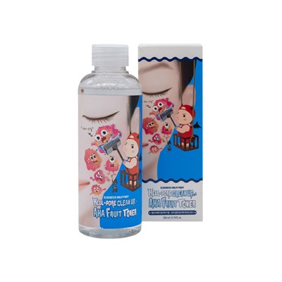 Elizavecca Пилинг-тоник с фруктовыми кислотами hell pore clean up AHA Fruit Toner