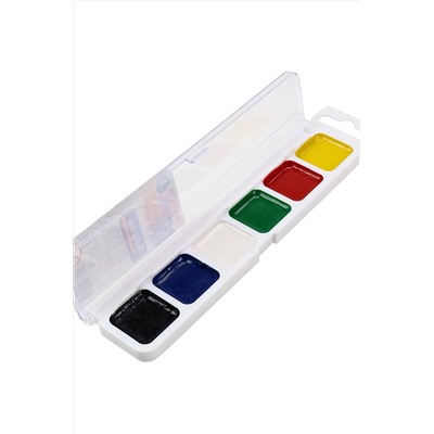 Краски акварельные медовые (КА-8555) 6 цв. п/к, б/к НАТАЛИ, 1033033