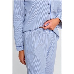 Костюм домашний с брюками и рубашкой 340BLU