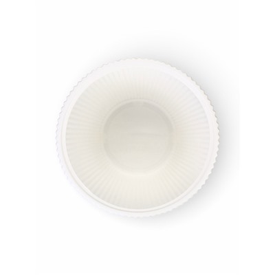 Кашпо для цветов «Стрип», 30 л, d=39 см, h=37 см, пластиковое, со вставкой, белое