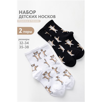 Носки детские Флексо - кот (набор 2 пары)