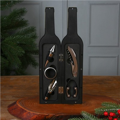 Подарочный набор для вина новогодний «Сказочная жизнь»: 5 предметов